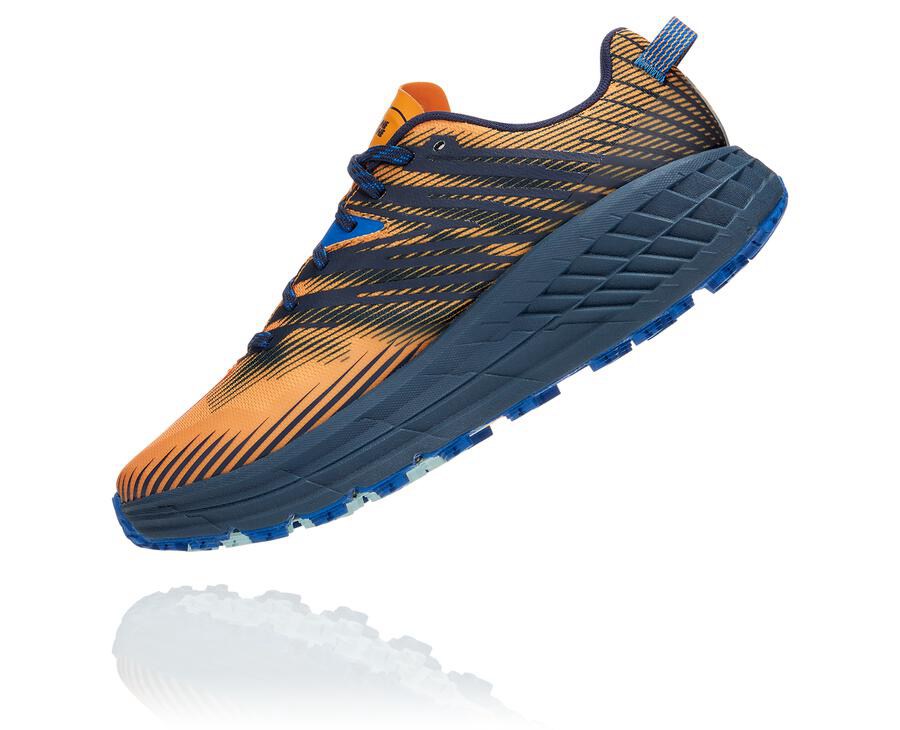 Hoka One One Trainers Mens Orange/Black - Speedgoat 4 - 49073BIOK